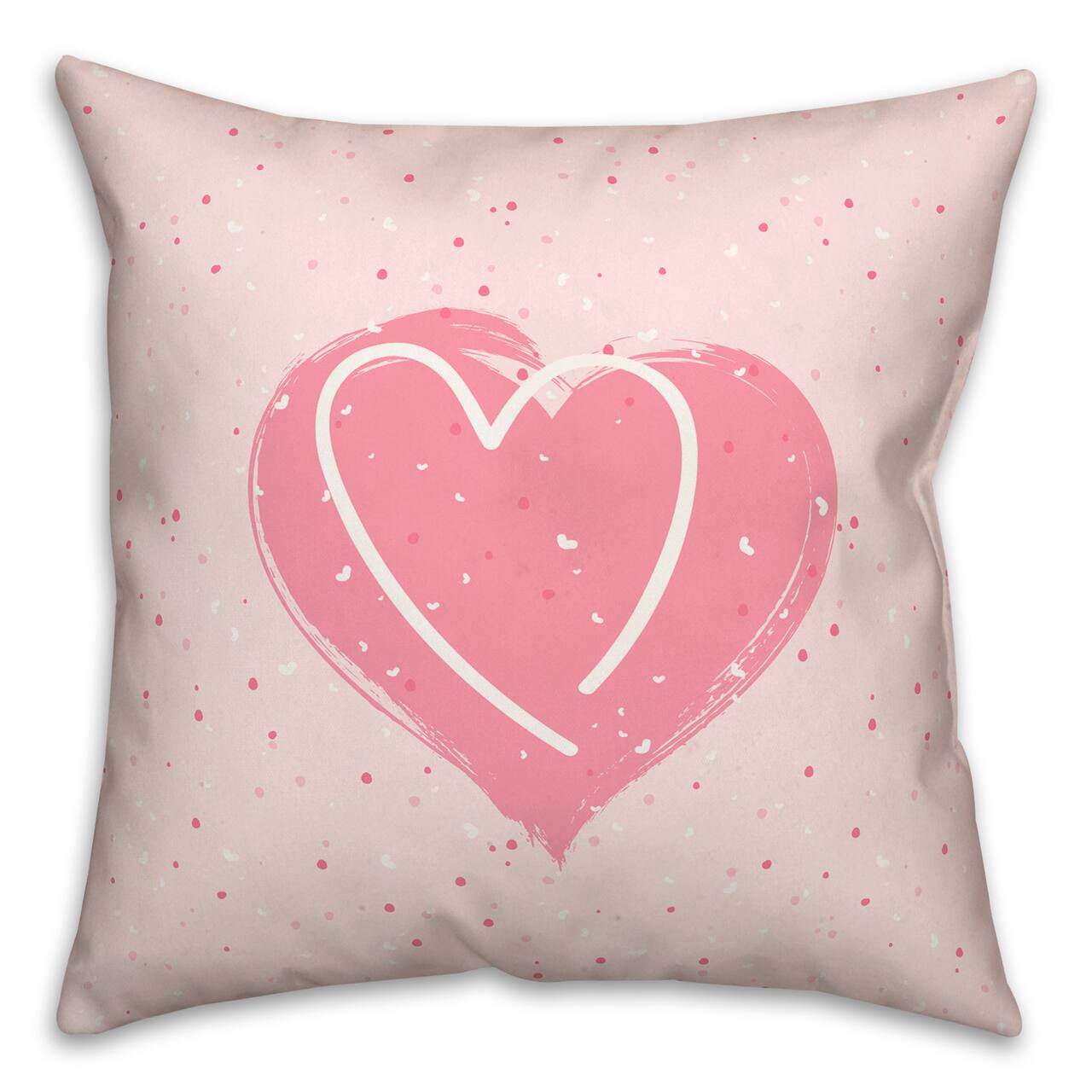 Speckled Heart Pattern 18" x 18" Indoor / Outdoor Pillow